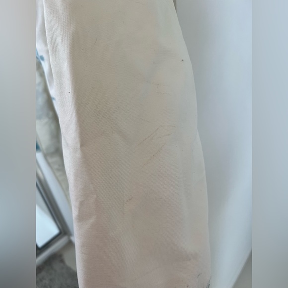 Blue hand painted banana republic medium white coat - Picture 6 of 6